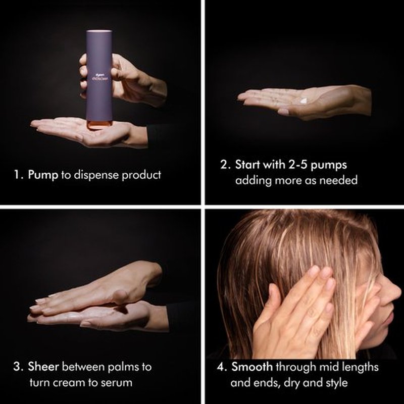 Dyson Chitosan™ Pre-style cream, Straight to Wavy, Light Conditioning, 100ml