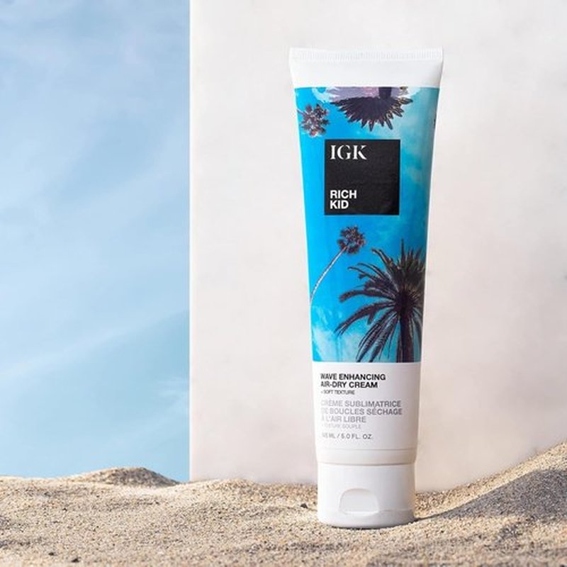 IGK RICH KID Wave Enhancing Air-Dry Cream - Hold, Texture & Shine | Vegan & Cruelty-Free Formula