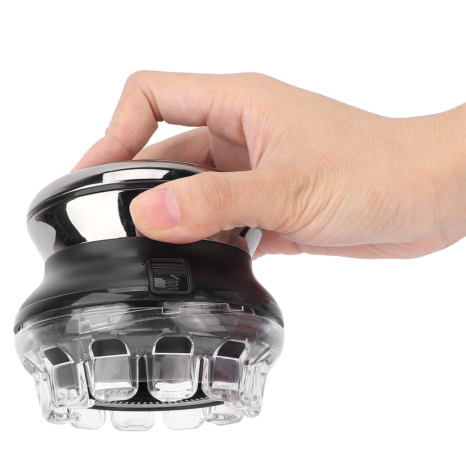 Rechargeable Steel Hair Clipper Electric Head Shaver with 360° Steel Blades, 800mAh Lithium Battery, 60min Runtime and ABS Body for Home Haircuts