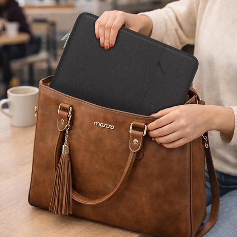 MOSISO Laptop Sleeve - 13.3 Inch Compatible with MacBook Air/Pro & More | Durable Polyester, Black