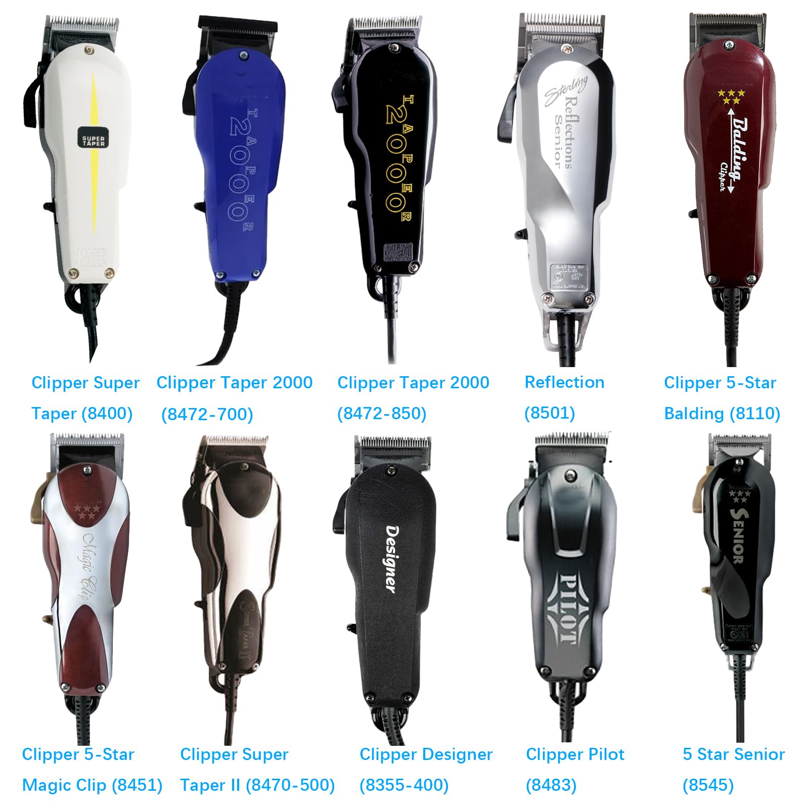 647-500 Clipper Cord Replacement WAHL Fits Senior, 5Star Senior, Designer, Super Taper, Sterling, Magic Clip, Balding, Icon, Legend,Taper 200, Pro Basic and Pilot Clippers 00647-500 Hair clipper cable