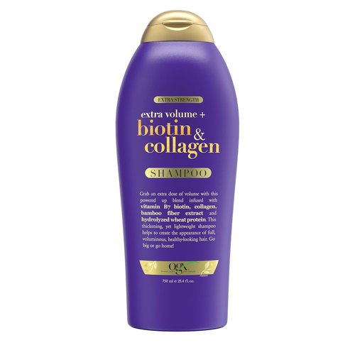 OGX Biotin & Collagen Shampoo - Extra Strength Volumizing Formula for Thicker Hair | 25.4 fl oz