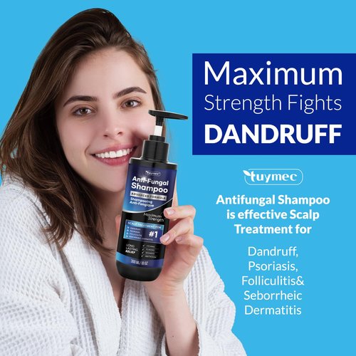 Tuymec Psoriasis Shampoo, Seborrheic Dermatitis Folliculitis Shampoo, Anti-Fungal and Anti-Dandruff for Men and Women 300ML.