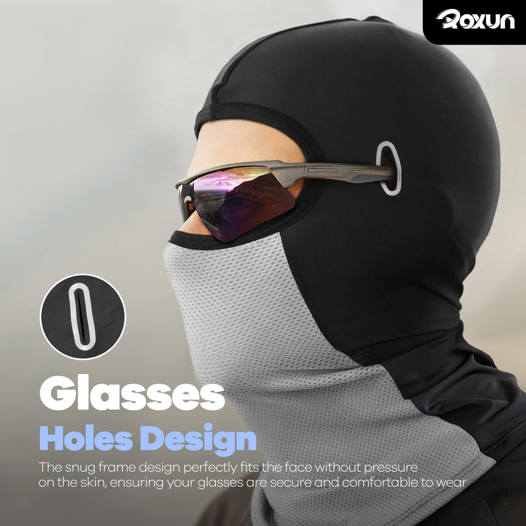 ROXUN Balaclava Moto Face Mask, Summer Cooling Ice Silk Mesh Sun Protection