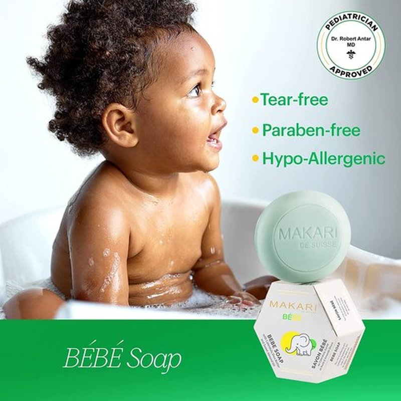 Makari Baby Soap - Moisturizing Daily Bar Soap for Delicate Skin | 5.4oz Nourishing Formula with Shea Butter