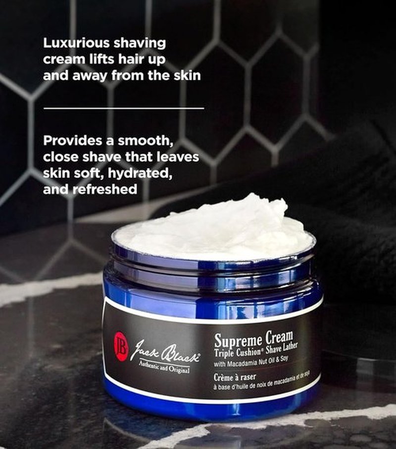 Jack Black Supreme Cream - Triple Cushion Shave Lather for Men | Luxurious Shaving Cream