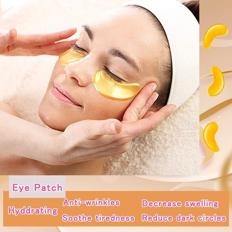 TIRDET 40 Pairs Eye Mask & Lip Mask, 24K Gold Gel Crystal Collagen Under Eye Patches for Dark Circles, Bachelorette Party Favors Adults Accessories, Galentines Day Gifts, Bulk Bridesmaid Gifts