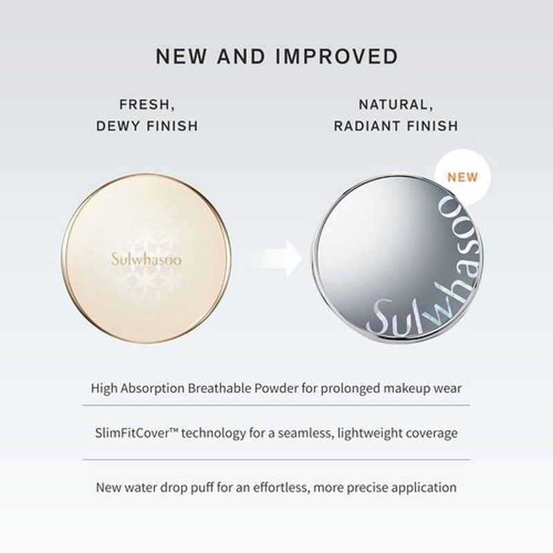 Sulwhasoo Perfecting Cushion SPF 46 - Lightweight Long-Lasting Foundation | Evens Skin Tone & Blurs Imperfections | Semi-Matte Finish