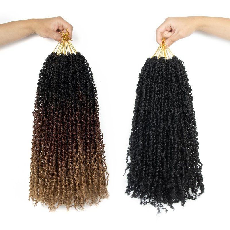 Yanky Twist Crochet Hair 8 Inch10 Packs Crochet Yanky Twist Hair Extensions Spring Mini Twist Crochet Hair Bohemian Passion Twist Braiding Hair For Black Women (1B, 8 Inch10packs)