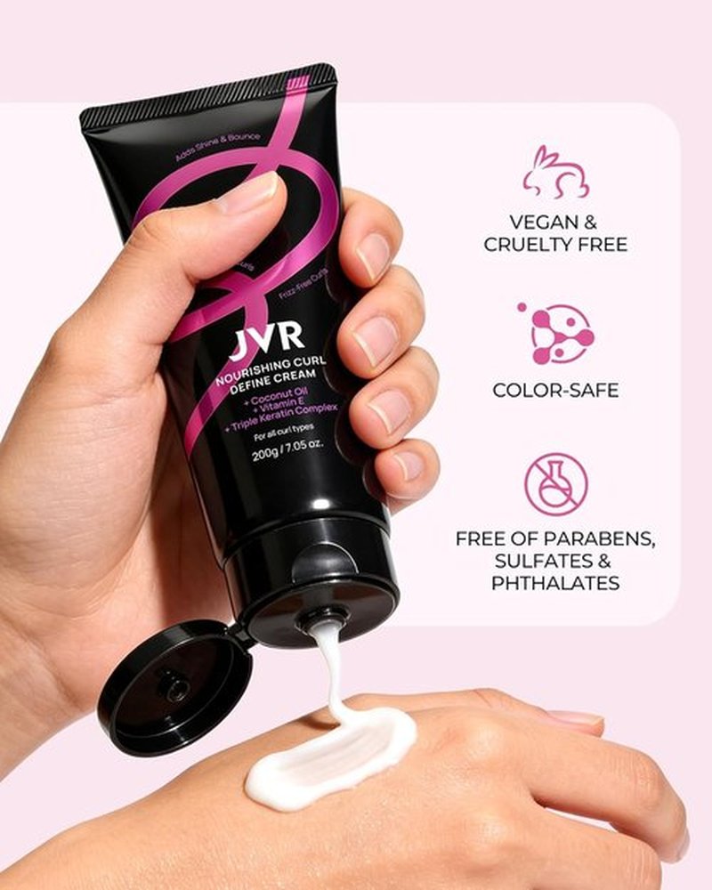 JVR Curl Defining Cream - 2-in-1 Curl Styling & Moisturizing Cream for Frizz Control | 7.05oz