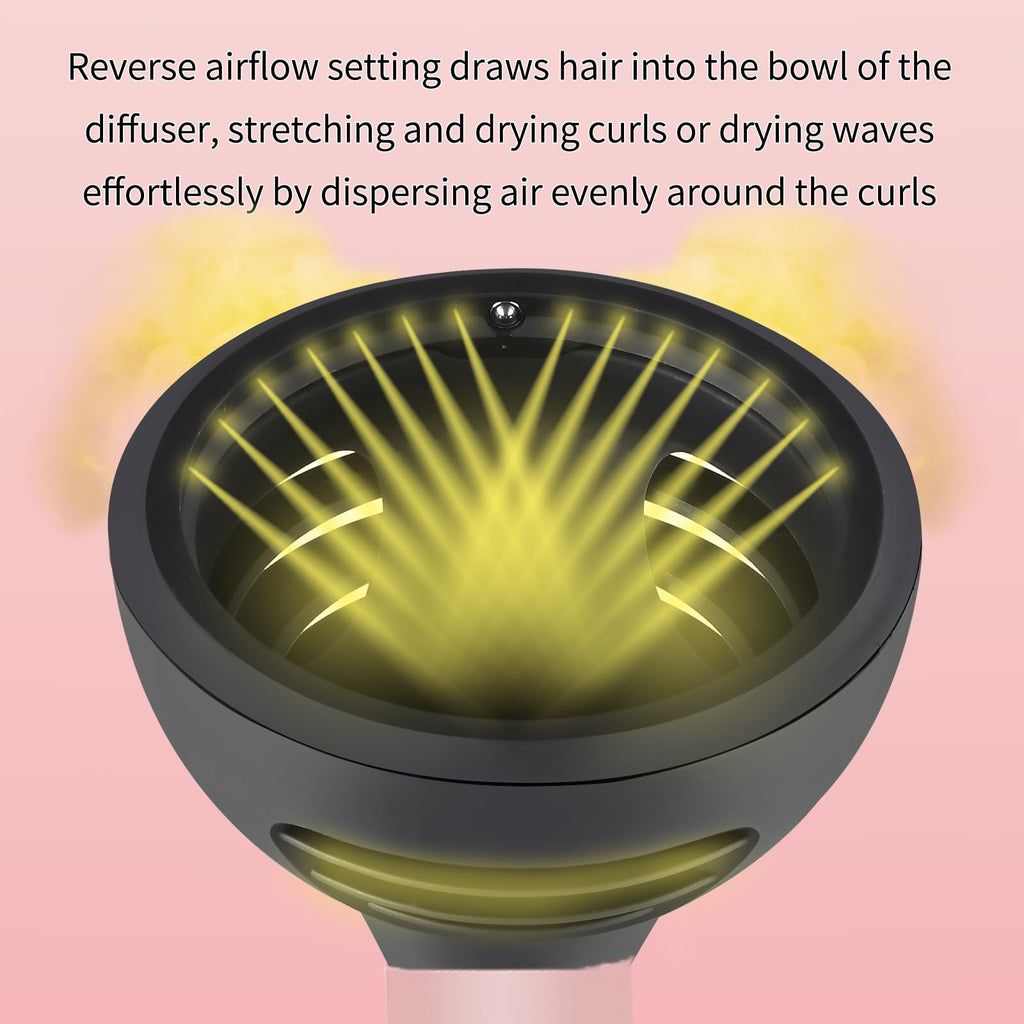 Wave Curl Diffuser for Dyson Airwrap, Dome and Diffuse Modes, Hair Diffuser Attachment for Fast Drying Wave Curly Thick Hair, Adding Volume and Define Curl Wave, Black