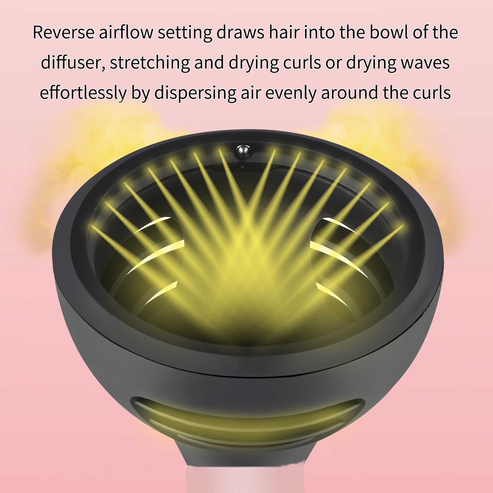 Wave Curl Diffuser for Dyson Airwrap, Dome and Diffuse Modes, Hair Diffuser Attachment for Fast Drying Wave Curly Thick Hair, Adding Volume and Define Curl Wave, Black