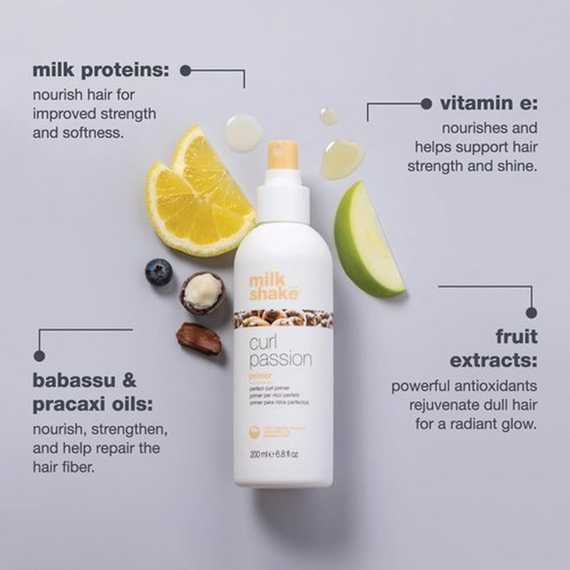 Milk_Shake Curl Passion Primer - Pre-Styling Curl Primer for All Curl Types | Moisture & Definition Boost | Infused with Babassu Oil & Milk Proteins
