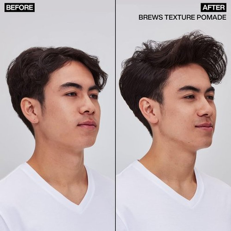 Redken Brews Texture Pomade For Men - Maximum Strong Hold, Natural Matte Finish, All Hair Types