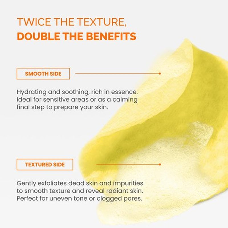 PLANTIFIQUE Kojic Acid and Turmeric Cleansing Pads – 60 Exfoliating Facial Pads for Skin Refresh – Daily Skincare Routine