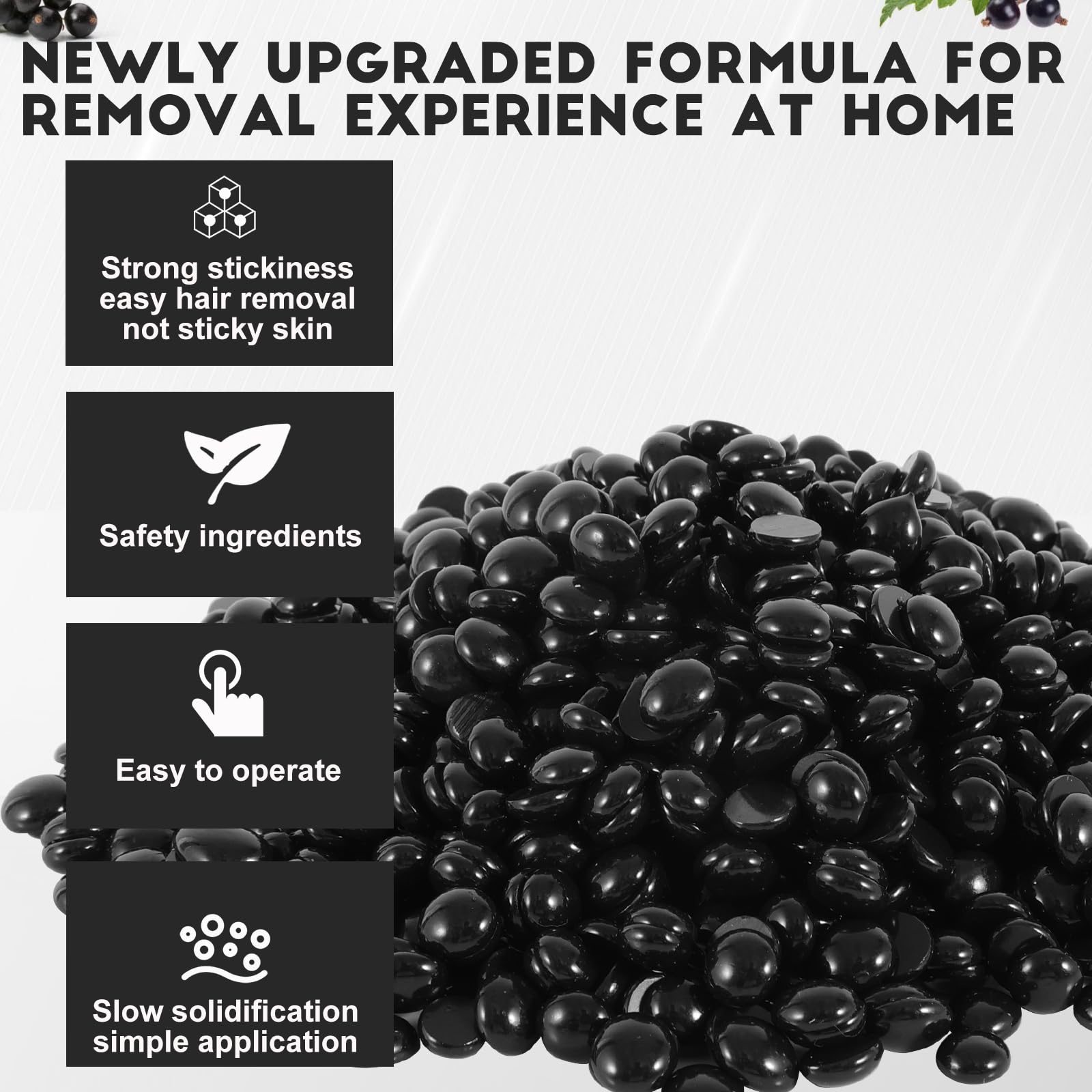 3.3lb Bulk Hard Wax Beads, Professional Waxing Bead for Brazilian, Bikini, Body, Face, Arms, Legs, Back, Chest, Coarse Hair Hair Removal, Scented Stripless Wax beans, 50 Wooden Sticks