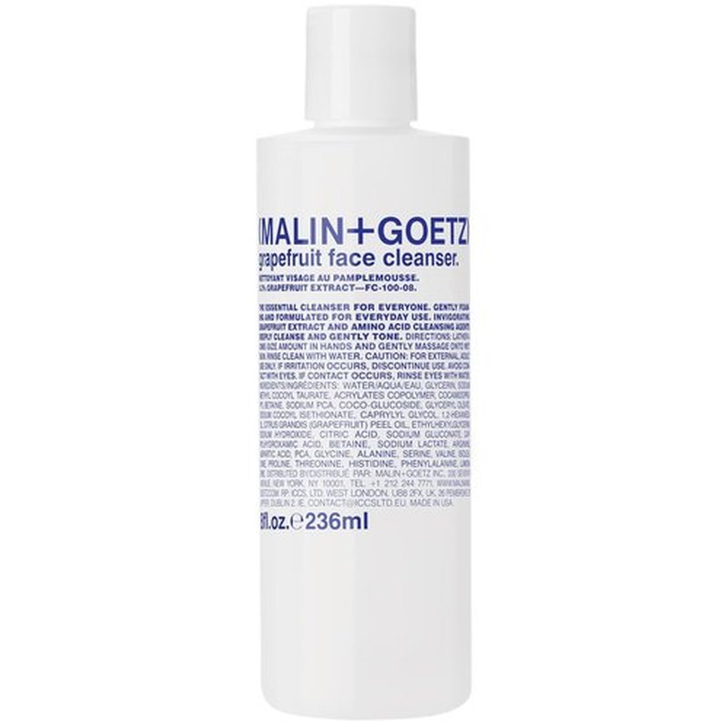 MALIN+GOETZ Grapefruit Face Cleanser - Gentle 3-in-1 Foaming Gel with Vitamin-Rich Grapefruit | Purifies & Brightens | Vegan (8 Fl Oz)