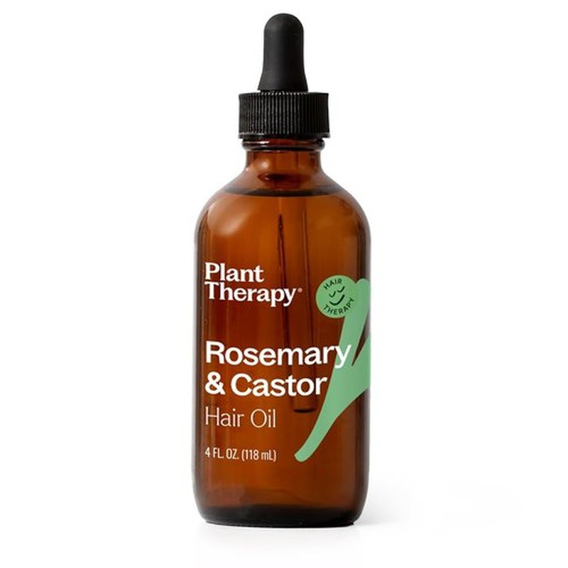 Plant Therapy Rosemary & Castor Oil - 4 oz Hair Treatment for Growth, Shine & Healthy Scalp