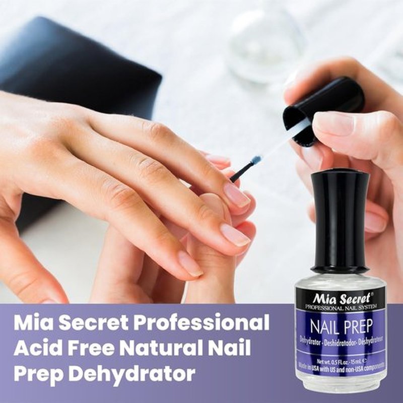 Mia Secret Nail Prep Dehydrator - Acid-Free Formula for Enhanced Bonding | 15ml