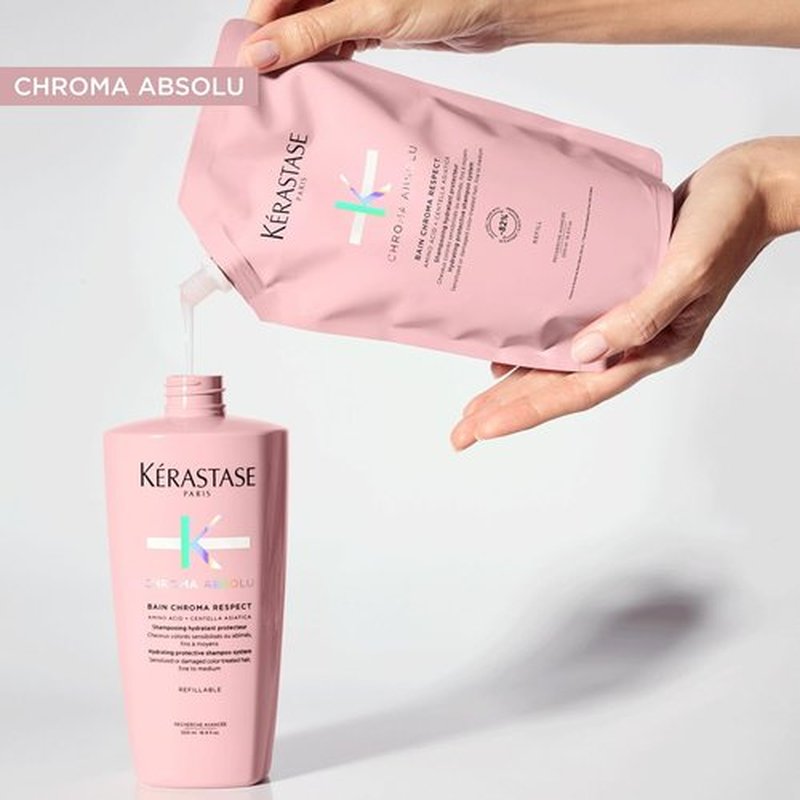 Kerastase Chroma Absolute Shampoo - Hydrating Formula for Damaged Color-Treated Hair | Glycerin & Hyaluronic Acid