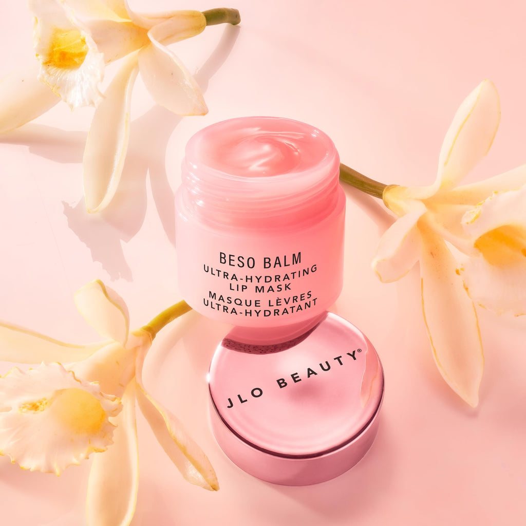 JLO BEAUTY Beso Balm Lip Mask 3-Pack, Vanilla-Scented Hydrating Balm & Overnight Sleeping Mask for Women, Glossy Finish, Helps Soften & Smooth Dry Lips