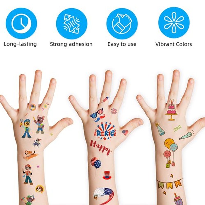Printable Temporary Tattoo Paper for INKJET Printer, Custom Tattoo Sticker 8.5"X11", DIY Personalized Long-lasting Clear Transfer Paper for Kids, Family, Women, Halloween, Birthday, Parties, Christmas