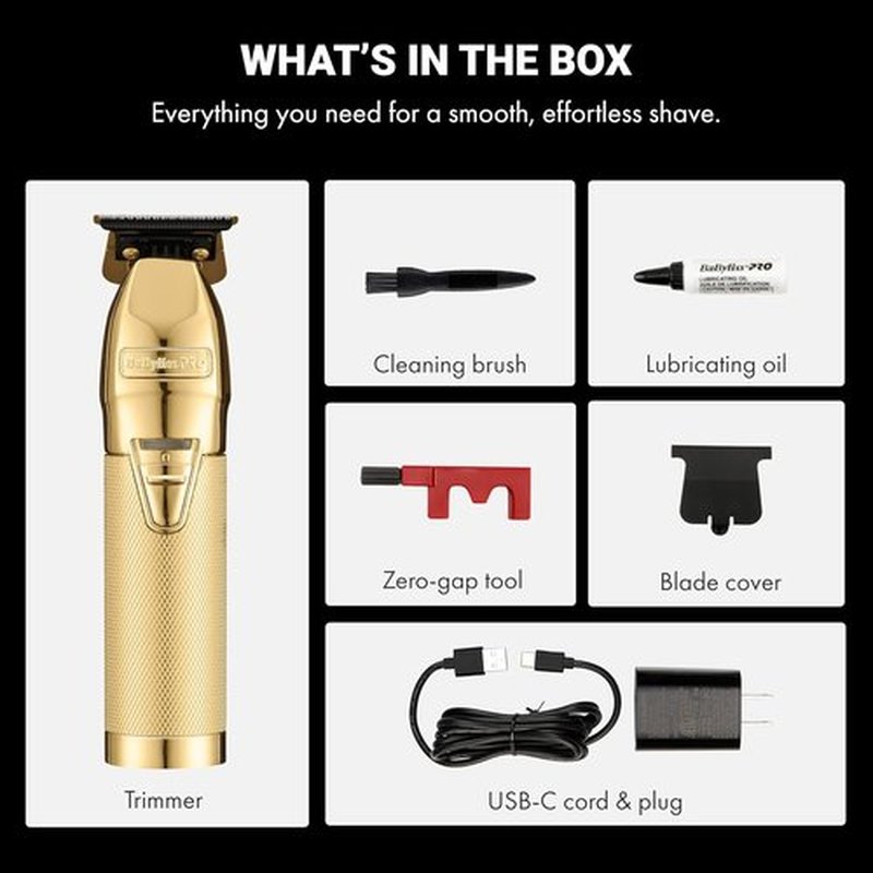 BaBylissPRO FX+ Professional Hair Trimmers - Cord/Cordless Beard Clippers for Men, USB-C Charging