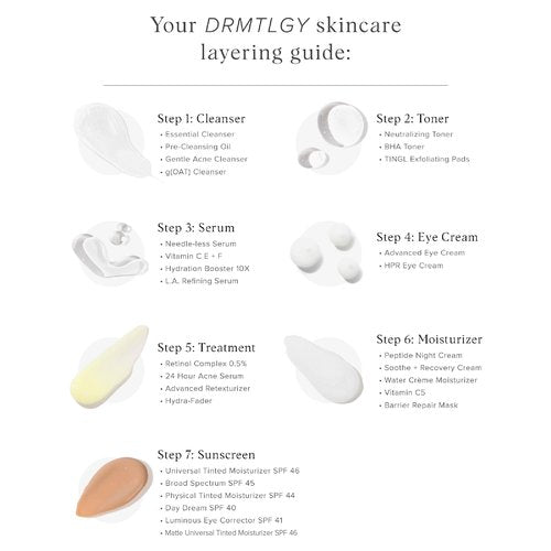 DRMTLGY Essential Facial Cleanser - Gentle Face Cleanser and Face Wash for Women and Men with Anti-Aging Peptides & Hyaluronic Acid. 6.9 fl oz, 2 pack
