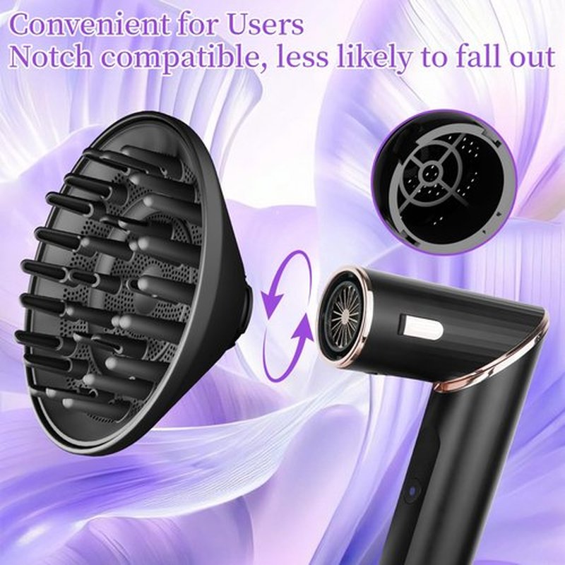 AFDD 6-Inch Large Diffuser Attachment for Shark FlexStyle, Bigger Hair Diffuser Compatible with Shark Flex Style Attachment, Fast Drying Frizz-Control Curl Enhancer for Wavy, Curly, and Coily Hair