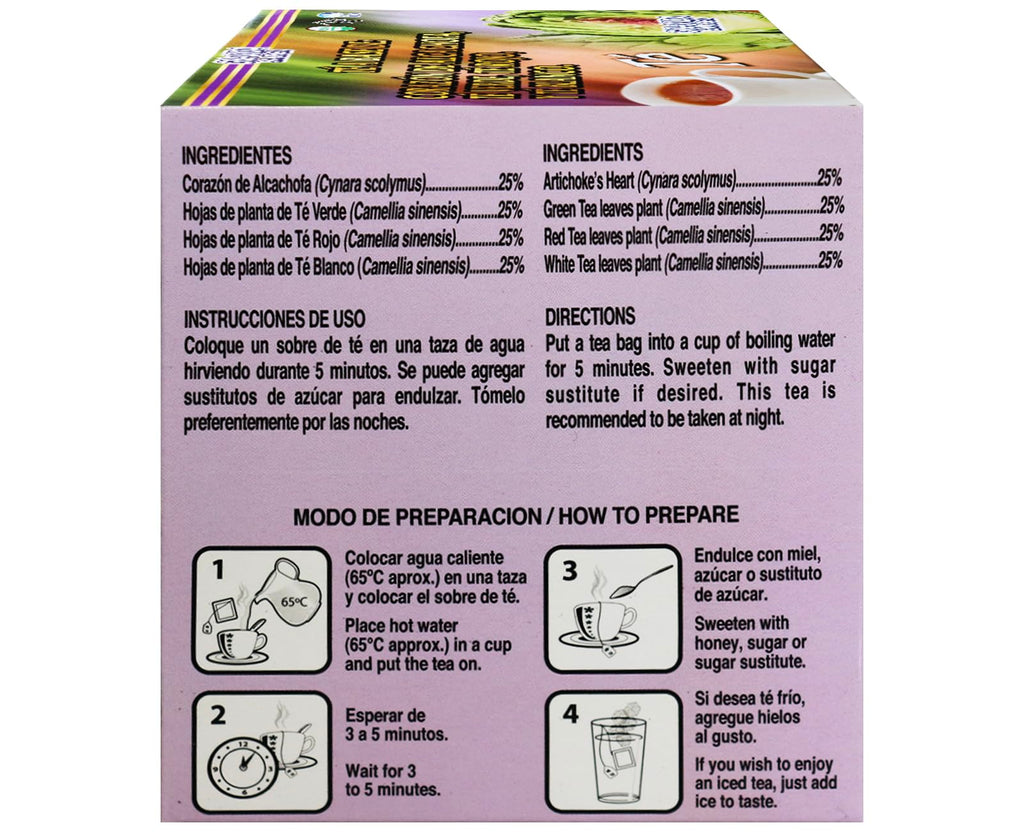 1 Box/Caja Alcachofivida Artichoke TEA- Box with 30 tea bags / Caja con 30 sobres de te