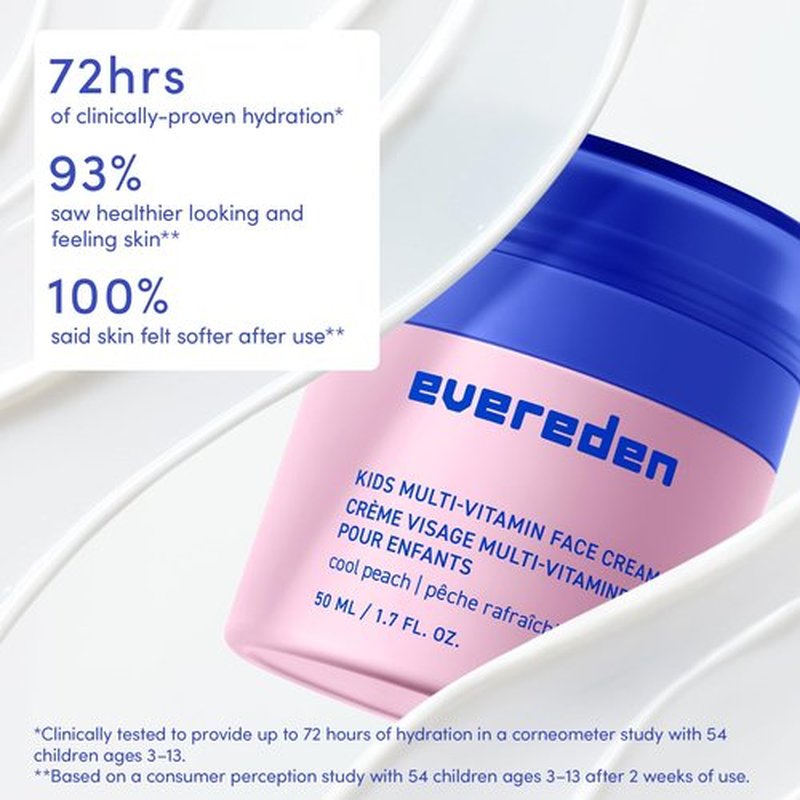 Evereden Kids Daily 1-2-3 Routine Bundle with Multi-Vitamin Kids Face Wash, Face Cream, SPF 30 & Spa Headband – Non-Toxic, Dermatologist-Tested & Gentle Skincare for Kids – Perfect for Daily Care