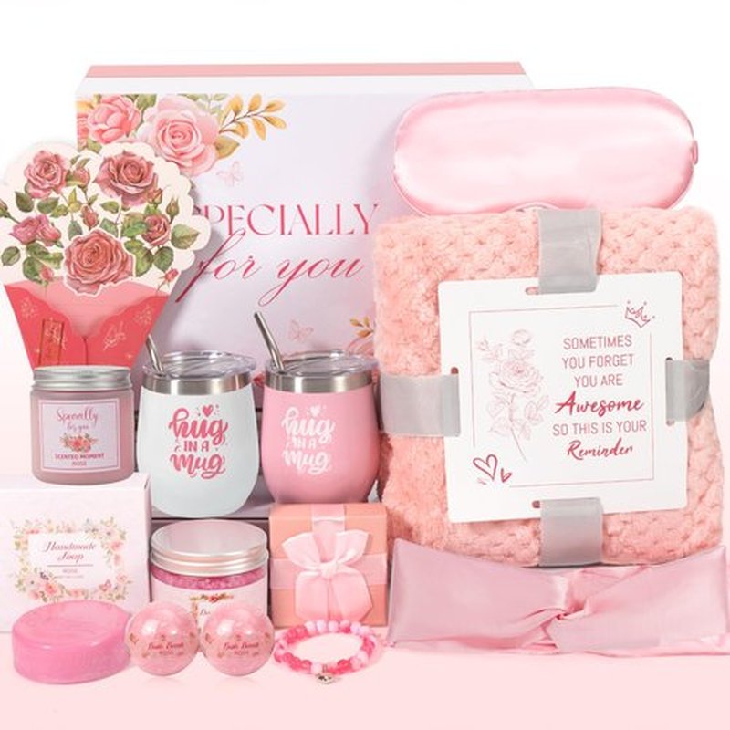 Kaulbiat Valentines Day Gifts for Her -12 Pcs Birthday Gifts for Women Mom Her Best Friend Sister Grandma, Self Care Gift Get well Relaxing Spa Thank you Sympathy Gift Basket Set