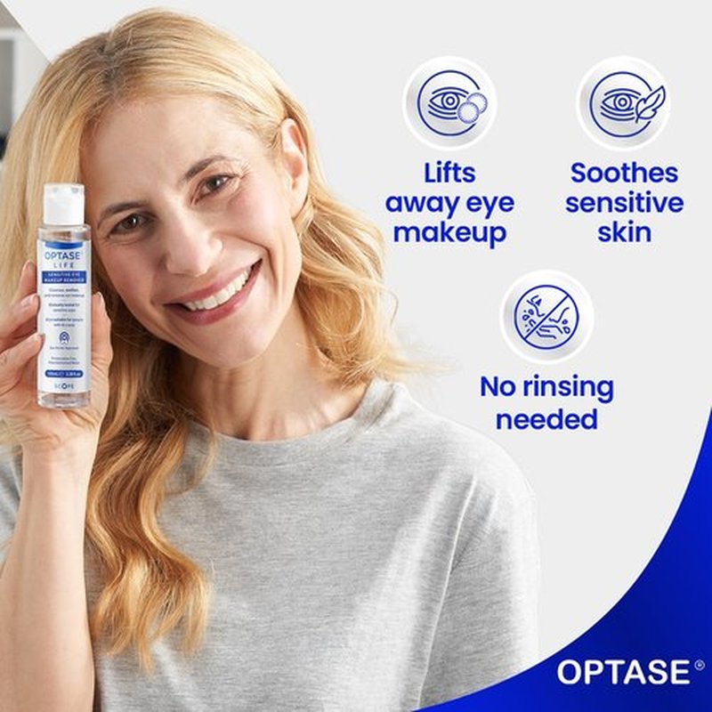 Optase Life Sensitive Eye Makeup Remover - Gentle & Effective for All Skin Types | 100ml