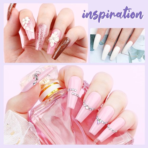 SAVILAND Acrylic Nail Kit with Drill for Beginners - 0.5oz Clear White Pink Acrylic Powder and Liquid Set Nail Brushes Professional Nails Kit Set Home DIY Extension Carving