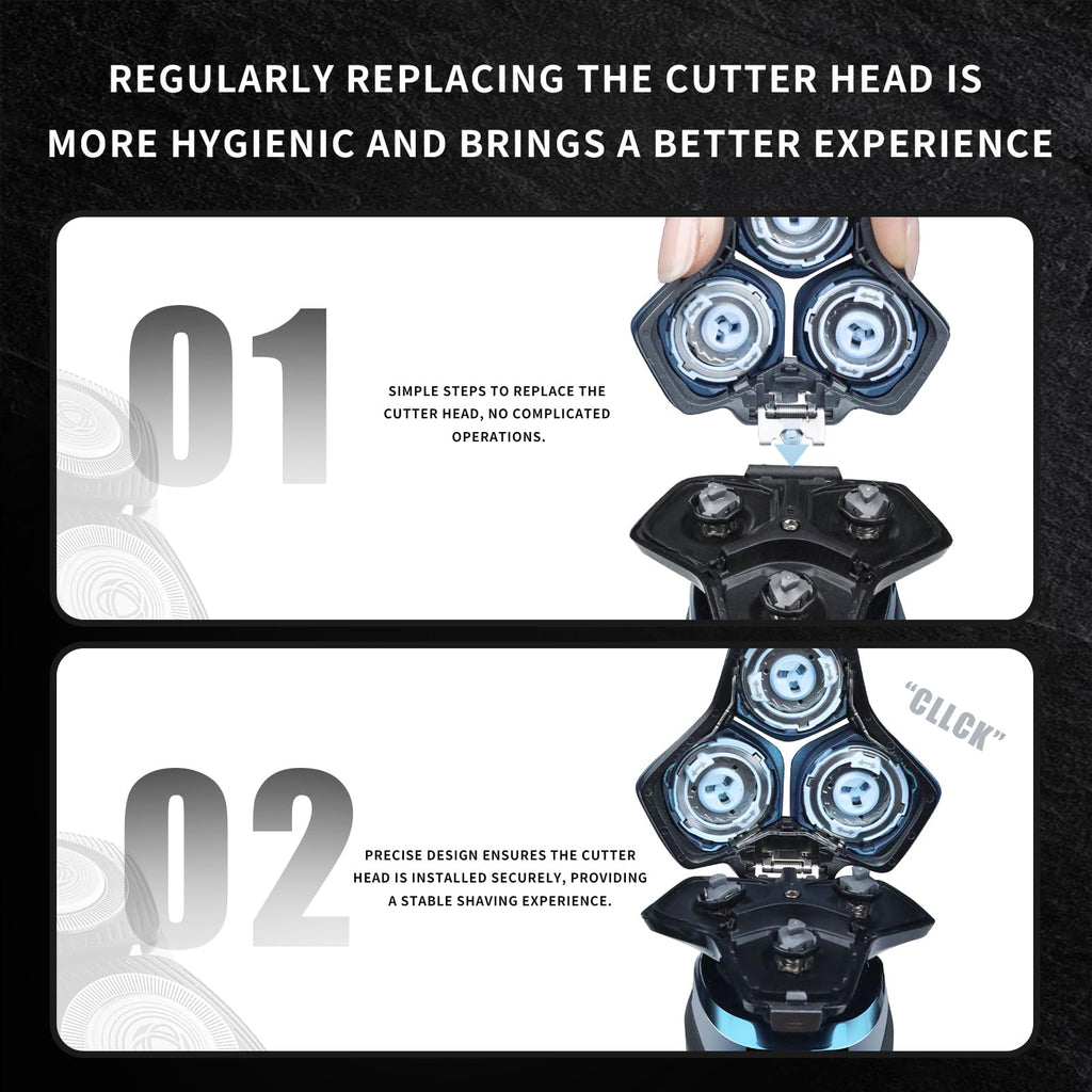 SH71/50 Shaving Heads Compatible with Philips Shavers, Black
