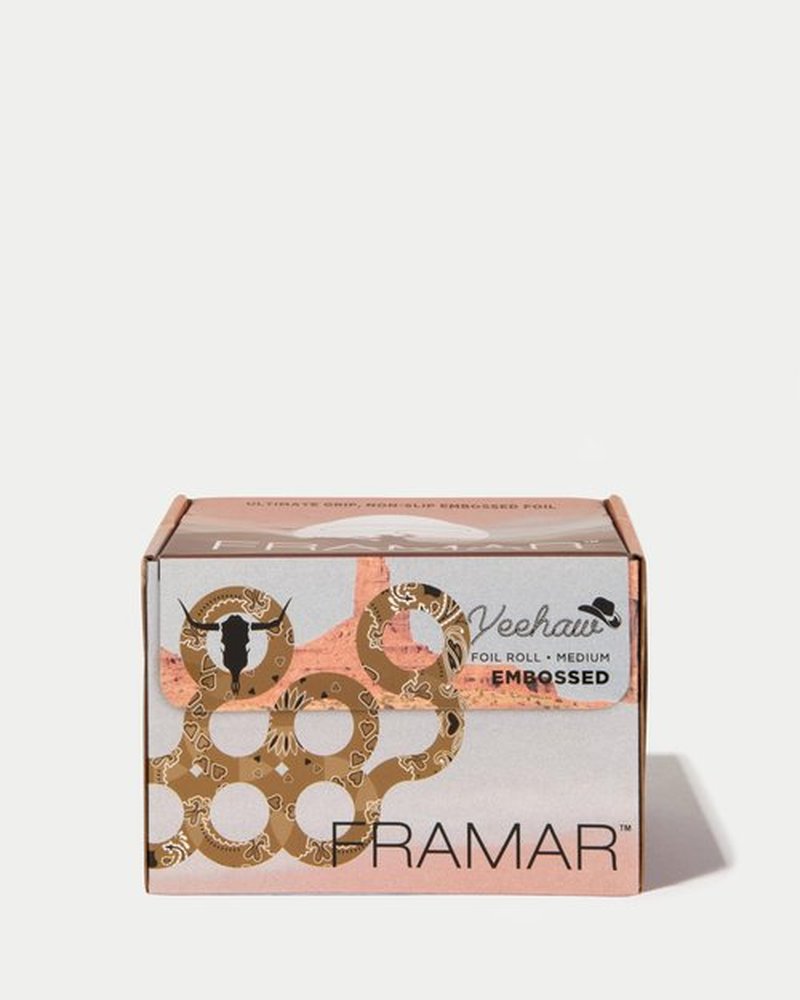 FRAMAR Yeehaw Hair Foil – Hair Foils For Highlighting Long Hair, Salon Foil For Hair Highlighting, Salon Foils For Hair Highlighting Kit, Salon Foils For Hair Stylist, Embossed – 320 ft