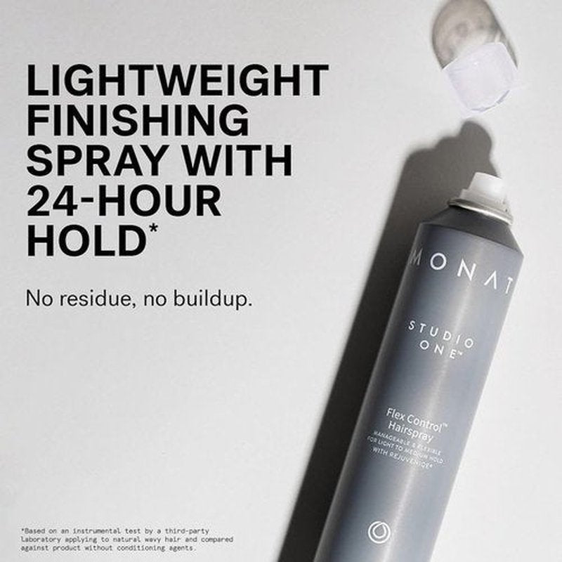 MONAT Studio One™ Flex Control Hairspray - Buildable Light to Medium Hold - Infused with REJUVENIQE® - Ideal for Colored Hair