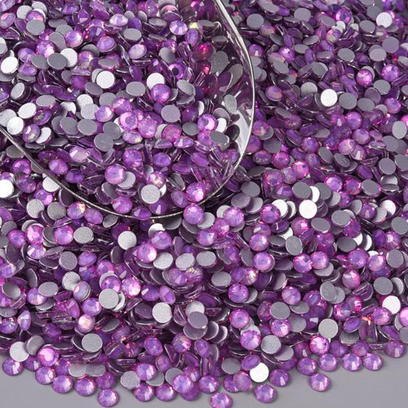Blinginbox Rhinestones for Crafting,Flatback Rhinestones Glass Gems Stones Round Gemstones Non-Hotfix Crystal for Crafts Nail Decoration,Lavender Crystal(2.7-2.9mm) SS10/1440pcs