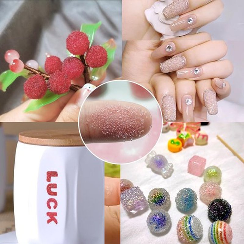 16 Colors Caviar Beads for Nails, 0.6-0.8mm Glass Micro Pixie Bead Mini Iridescent Bubble Microbeads for Women Girls Nail Art Charms Decorations Women Manicure Makeup DIY Craft
