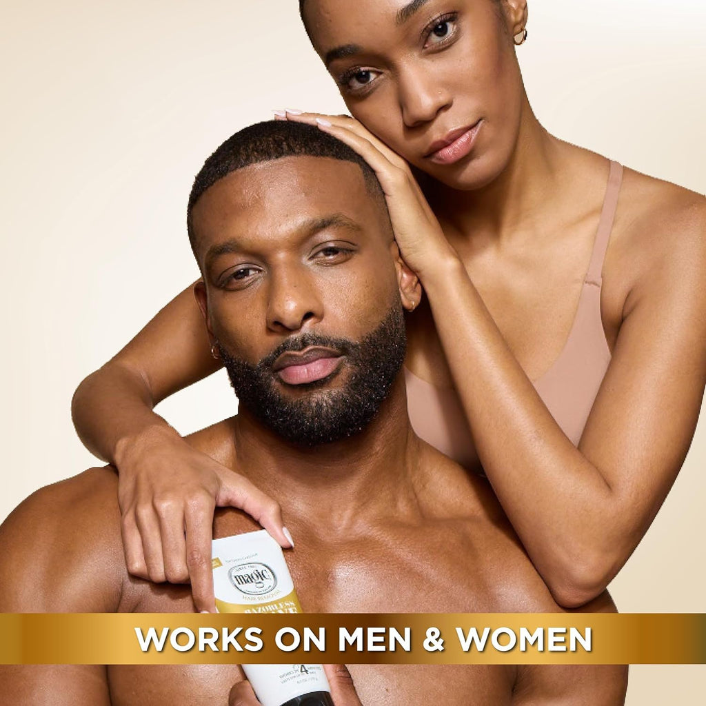 Magic Shave Razorless Cream Shave, Bald Head Smooth Head Maintenance, Light Fresh Scent 6 oz (170 g) by AB