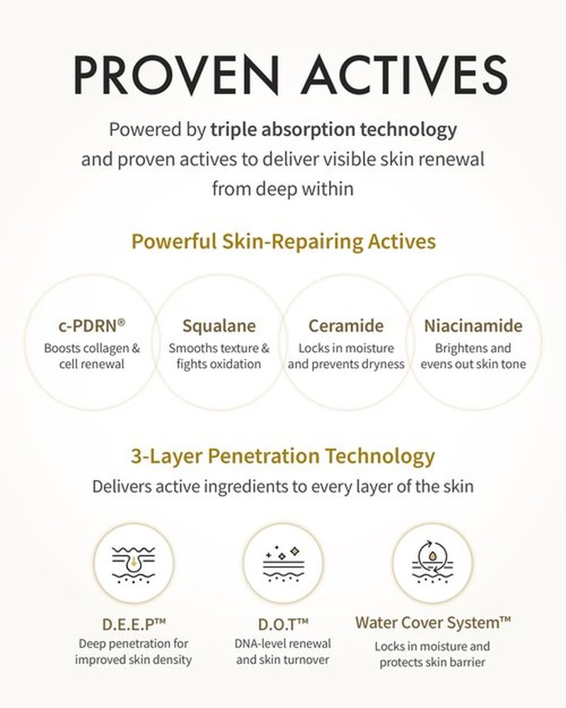 REJURAN® Dual Effect Ampoule, DOT DUAL c-PDRN® - Salmon DNA Face Serum for Deep Rejuvenation, Wrinkle Care, Firming, Skin Elasticity with Visible Anti-Aging Results. Korean Skincare (1.01 fl oz)