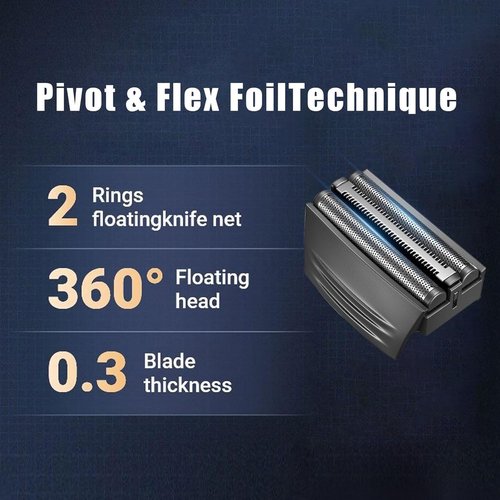 Remington Replacement Foil Head - Compatible with TITANIUM-X Flex & Pivot Shavers | Black, 1 Pack