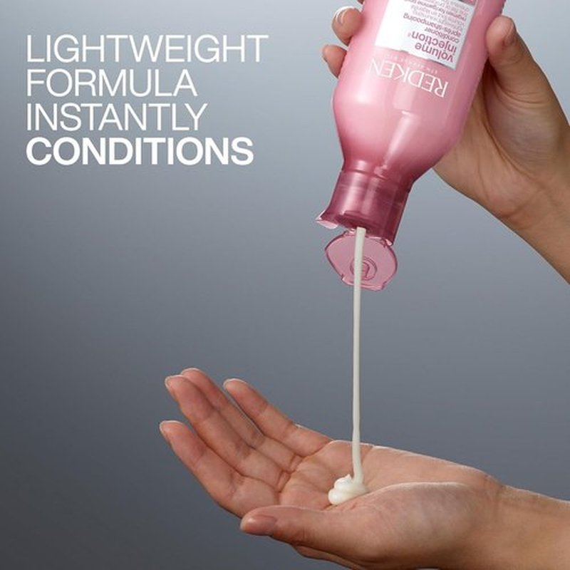 Redken Volume Injection Conditioner - Adds Lift & Body for Fine Hair | Paraben-Free, Volumizing & Detangling