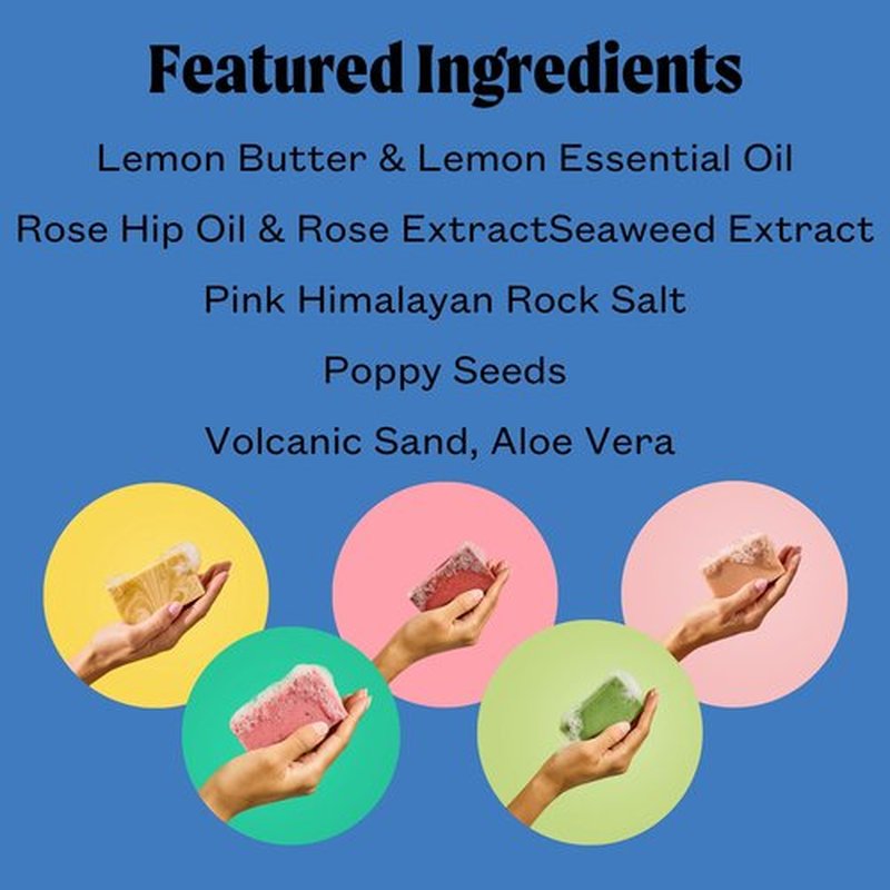 JUKEBOX, Natural Bar Soap,Watermelon Disco, Born To Be Wil, Rose Hips Don't Lie, Pink Champagne,That's Limone,Cold Process,Bath Soap,No Harmful Ingredients,All Skin Types-by Dr. Squatch-4.5oz, 5 Pk