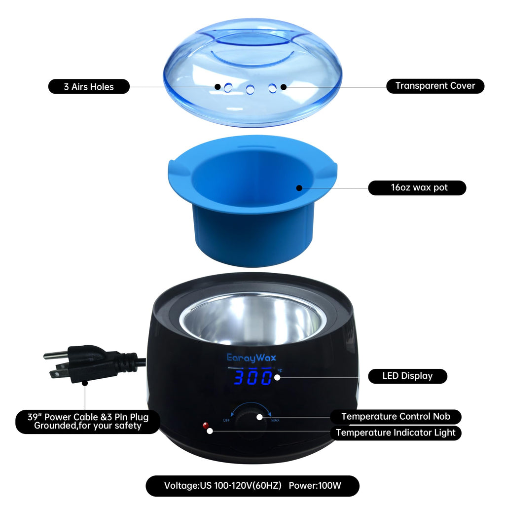Digital Wax Warmer Machine for Hair Removal, Professional Wax Heater for Women and Men Body Waxing at Home