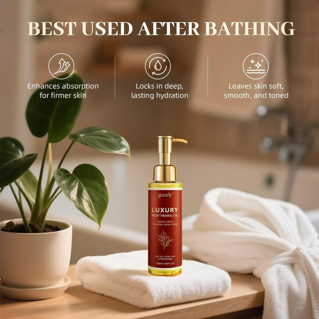 Body Firming Oil, Luxury Skin Oil For Arms Natural Plant Oils, For Arms, Legs, Stomach&Body, Lightweight Non-Greasy Firms All Over Skin, Deeply Moisturizes, After Shower Body Oil for Women, 4.06 fl oz