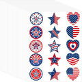 Skiennix 450Pcs Patriotic Independence Day Stickers - 1.5 Inch Red, White & Blue for DIY Decor | Perfect for Envelopes & Gifts