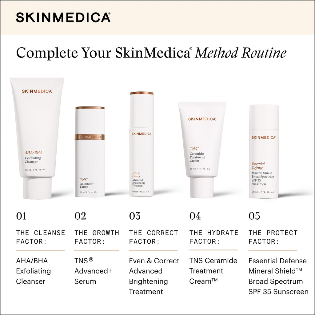 SkinMedica TNS Ceramide Treatment Facial Cream - Hydrating Facial Moisturizer with Peptides & Ceramide Technology to Help Restore Skin's Moisture Balance & Barrier (2 Oz)