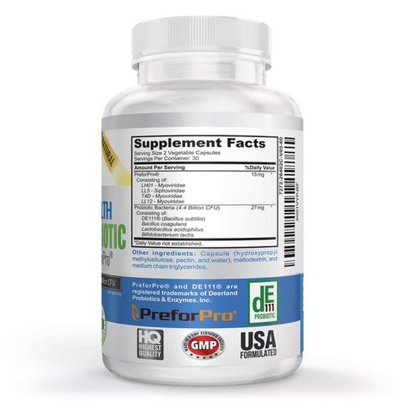 Premium Probiotic plus Ultimate Prebiotic - Gut Biome Builder & Restoration - 4.4 Bn CFU - Best for Women & Men - Bacteria Reaches Intestine within Hours - No Refrigeration - Bacillus Subtilis
