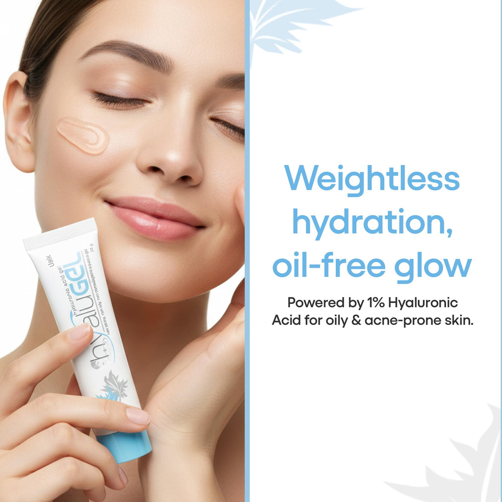 Hyalugel Hyaluronic Acid Gel for Oily & Acne prone skin, 30 gm